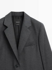 Veste de tailleur en flanelle 100 % laine