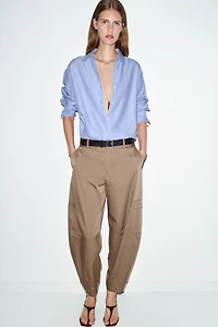 PANTALON CARGO TAILLE HAUTE