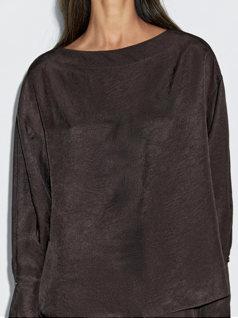 Blouse fluide avec boutons