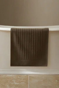 VELOUR TEXTURED STRIPED BATH MAT