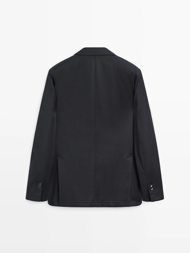 American wool blend flannel suit