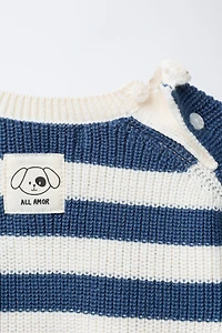 PULL EN MAILLE À RAYURES