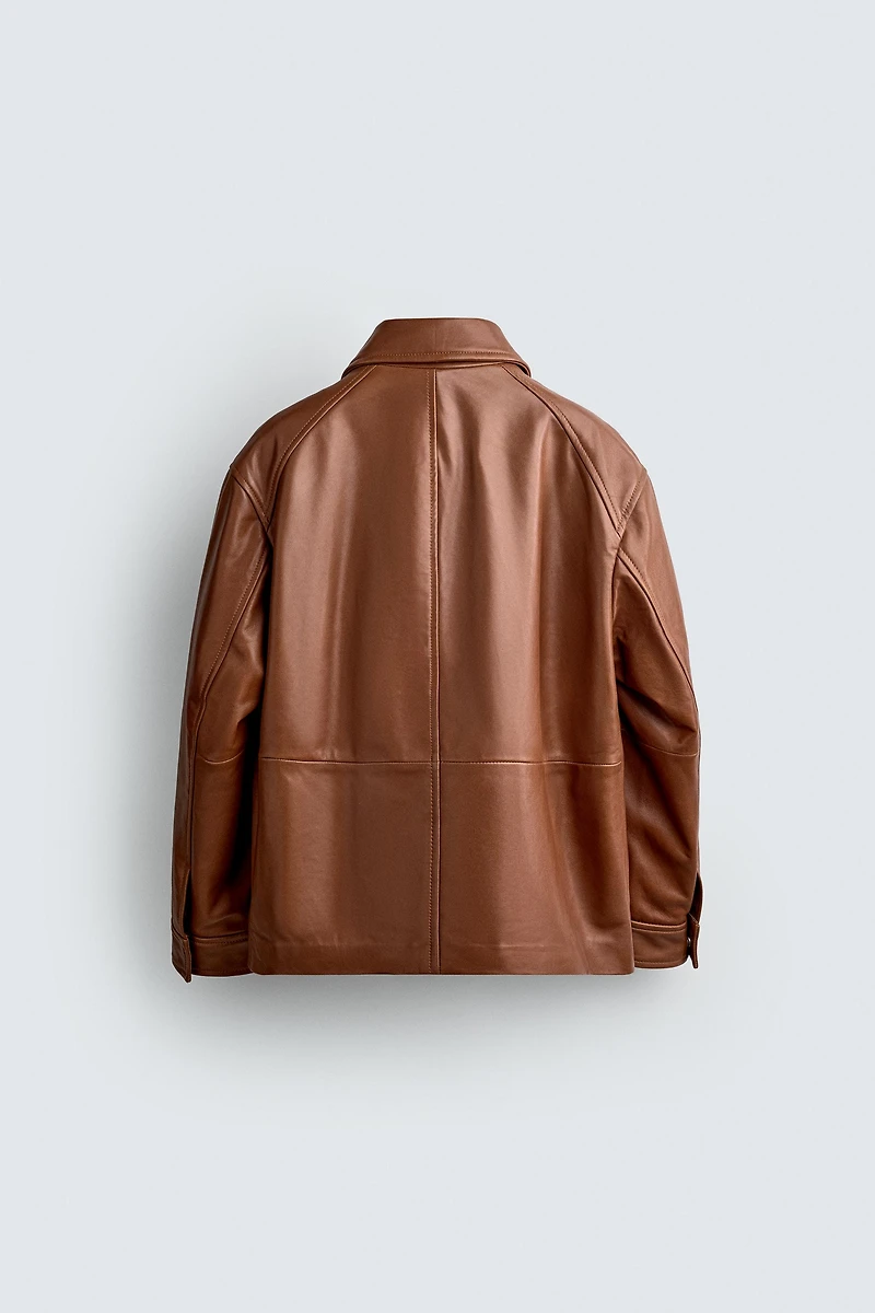 REGULAR FIT LEATHER JACKET
