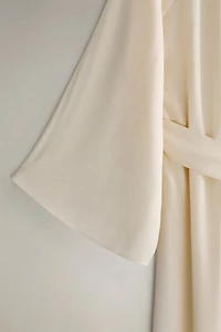 BEIGE SILK ROBE