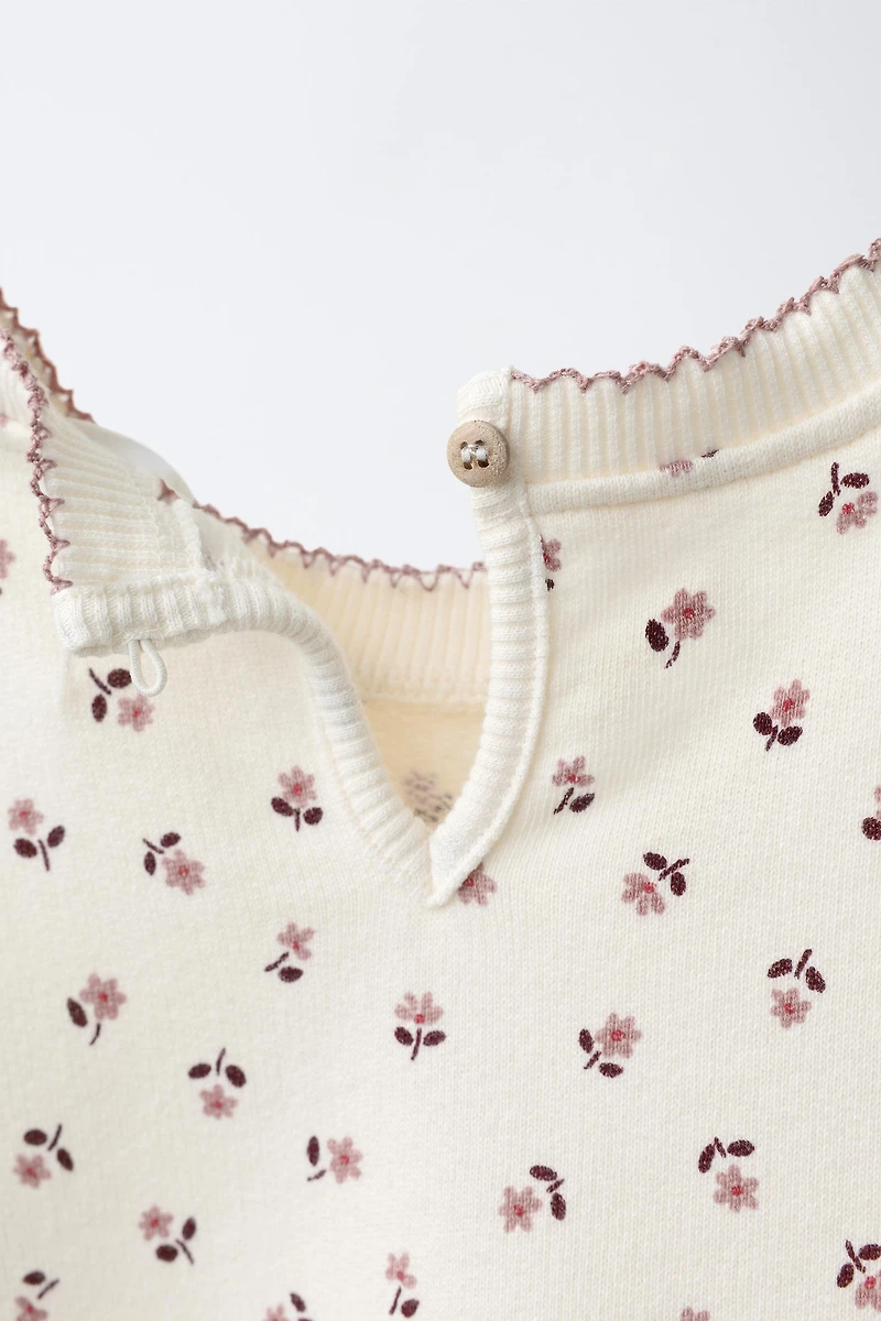FLORAL PRINT SWEATSHIRT