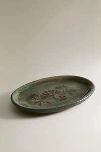 PORTE-SAVON SALLE DE BAIN CÉRAMIQUE FLORAL