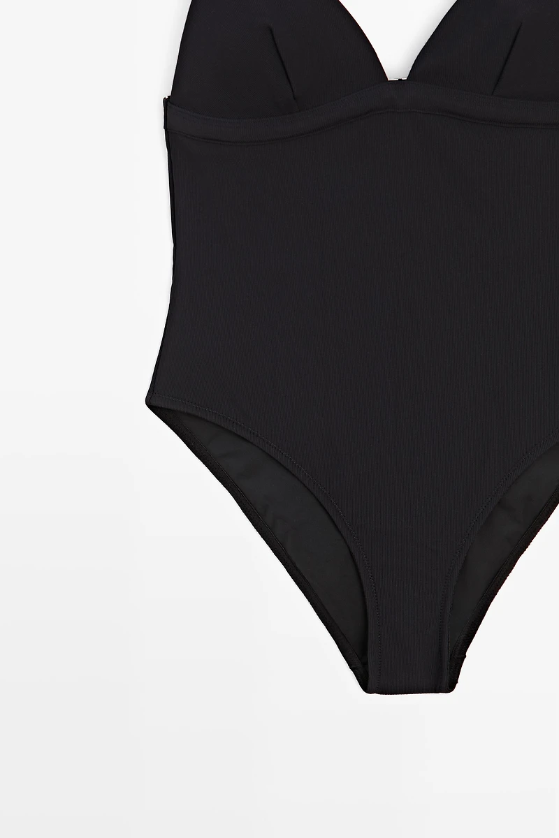 Shimmery triangle swimsuit