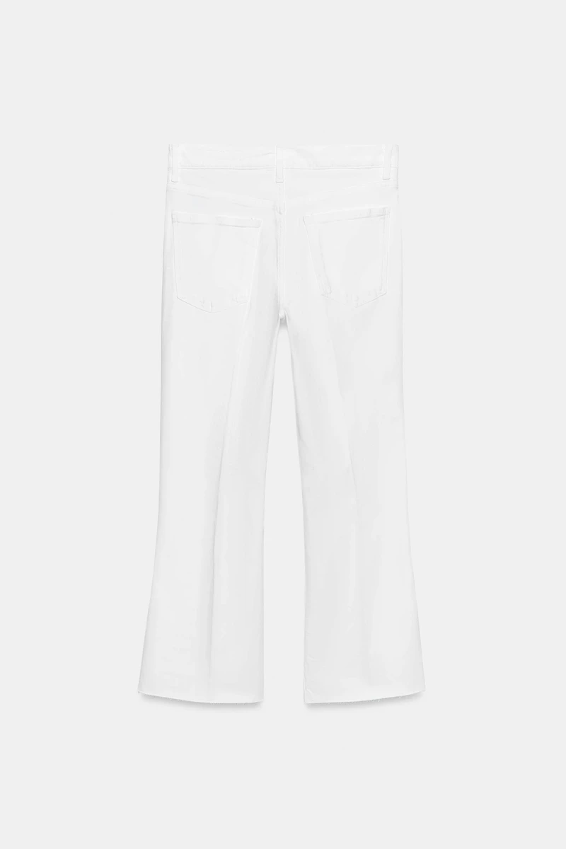 ZW COLLECTION MID-RISE CROPPED FLARE JEANS