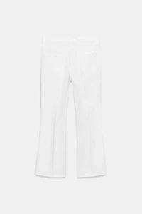 ZW COLLECTION MID-RISE CROPPED FLARE JEANS