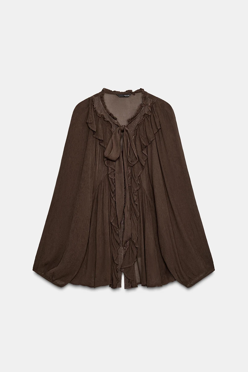 CHEMISE FLUIDE À VOLANTS
