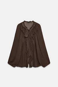 CHEMISE FLUIDE À VOLANTS
