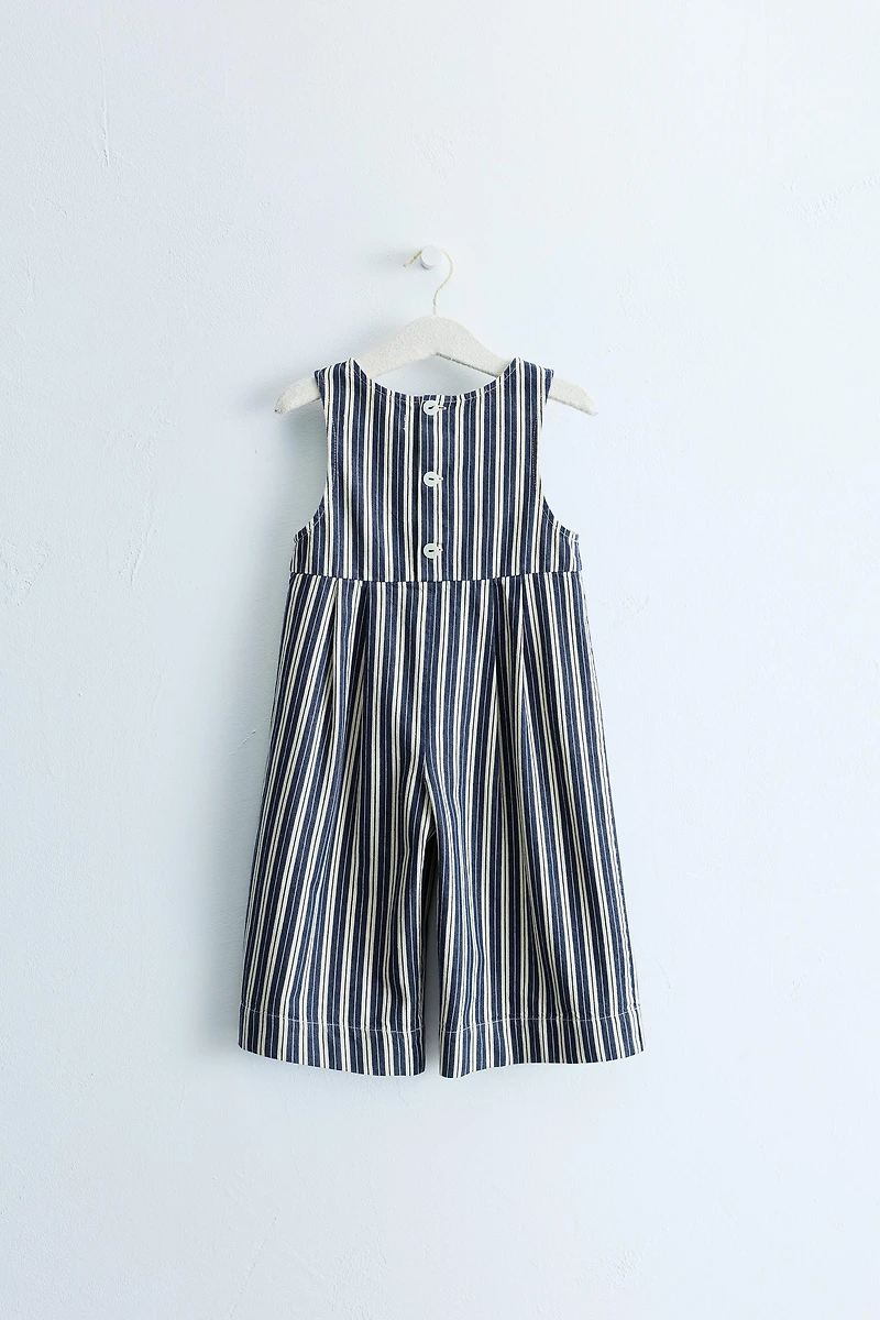 ZARA TIMELESS - PRINTED STRIPED LONG OVERALLS