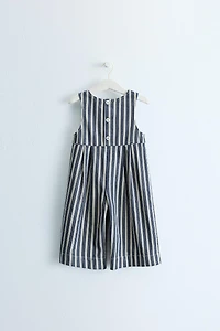 ZARA TIMELESS - PRINTED STRIPED LONG OVERALLS