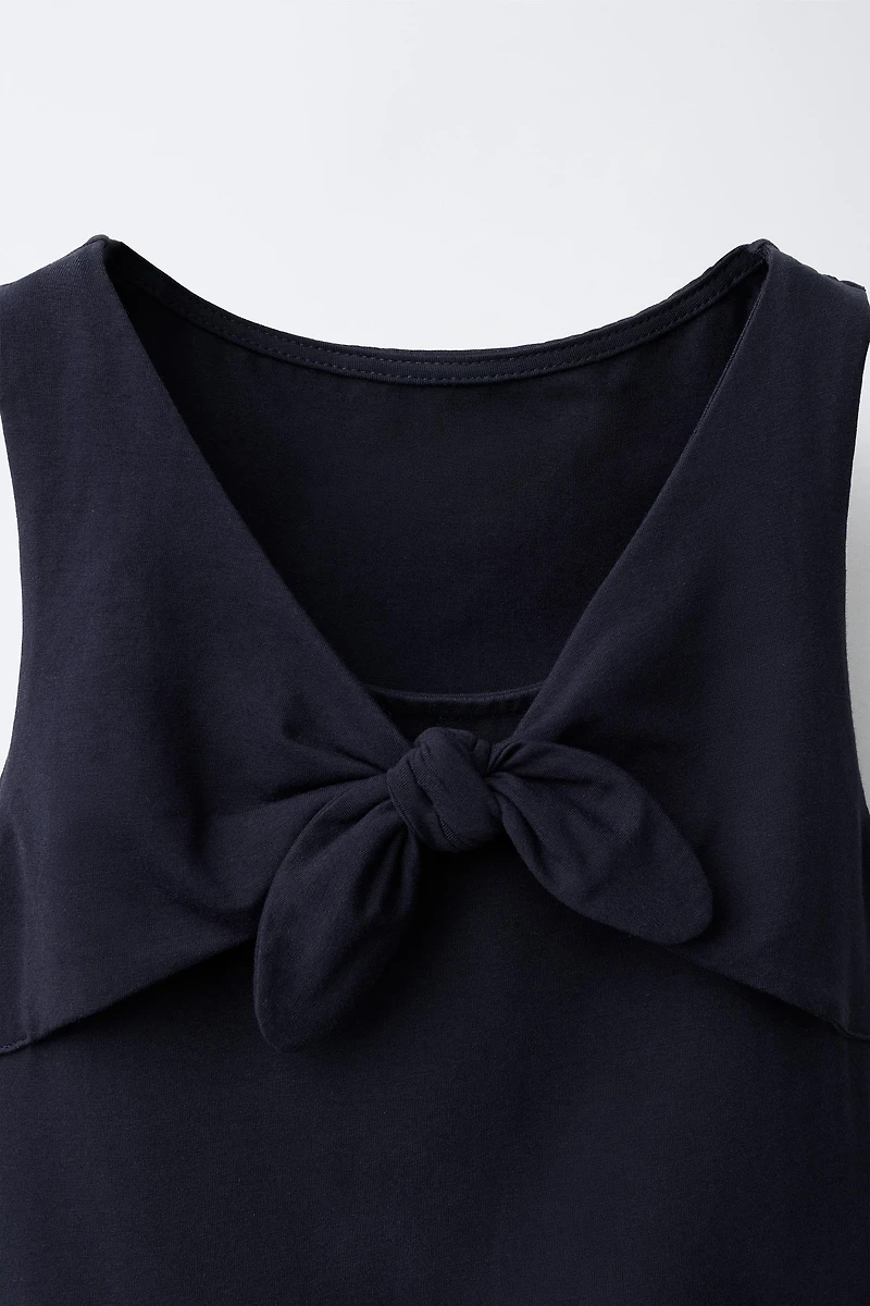 BOW COMBINATION DRESS