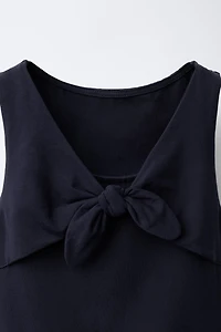 BOW COMBINATION DRESS