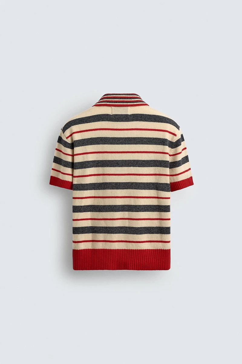 STRIPED KNIT POLO SHIRT HARRY LAMBERT FOR ZARA X DISNEY