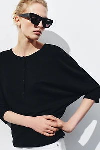 COTTON HENLEY SHIRT