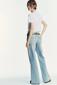 TRF LOW RISE FLARE JEANS