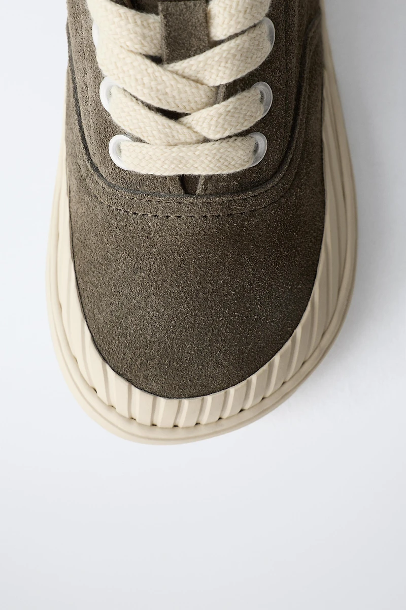 ZARA TIMELESS - LEATHER SNEAKERS