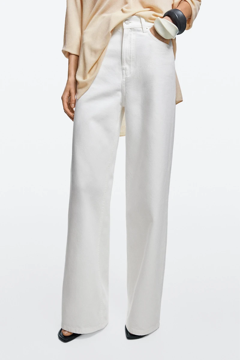Jean wide leg taille haute