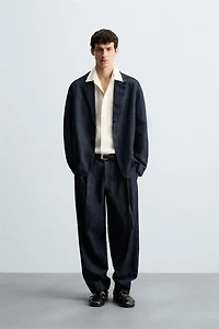 RELAXED FIT DENIM BLAZER