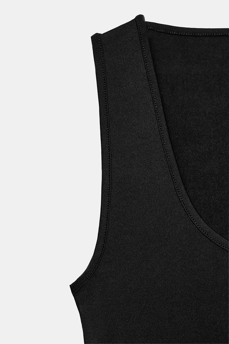 WIDE STRAP POLYAMIDE T-SHIRT