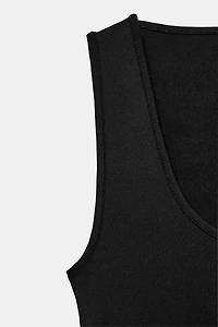 WIDE STRAP POLYAMIDE T-SHIRT