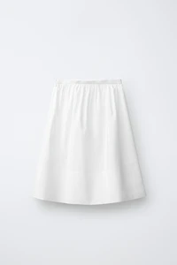 TAFFETA MIDI SKIRT