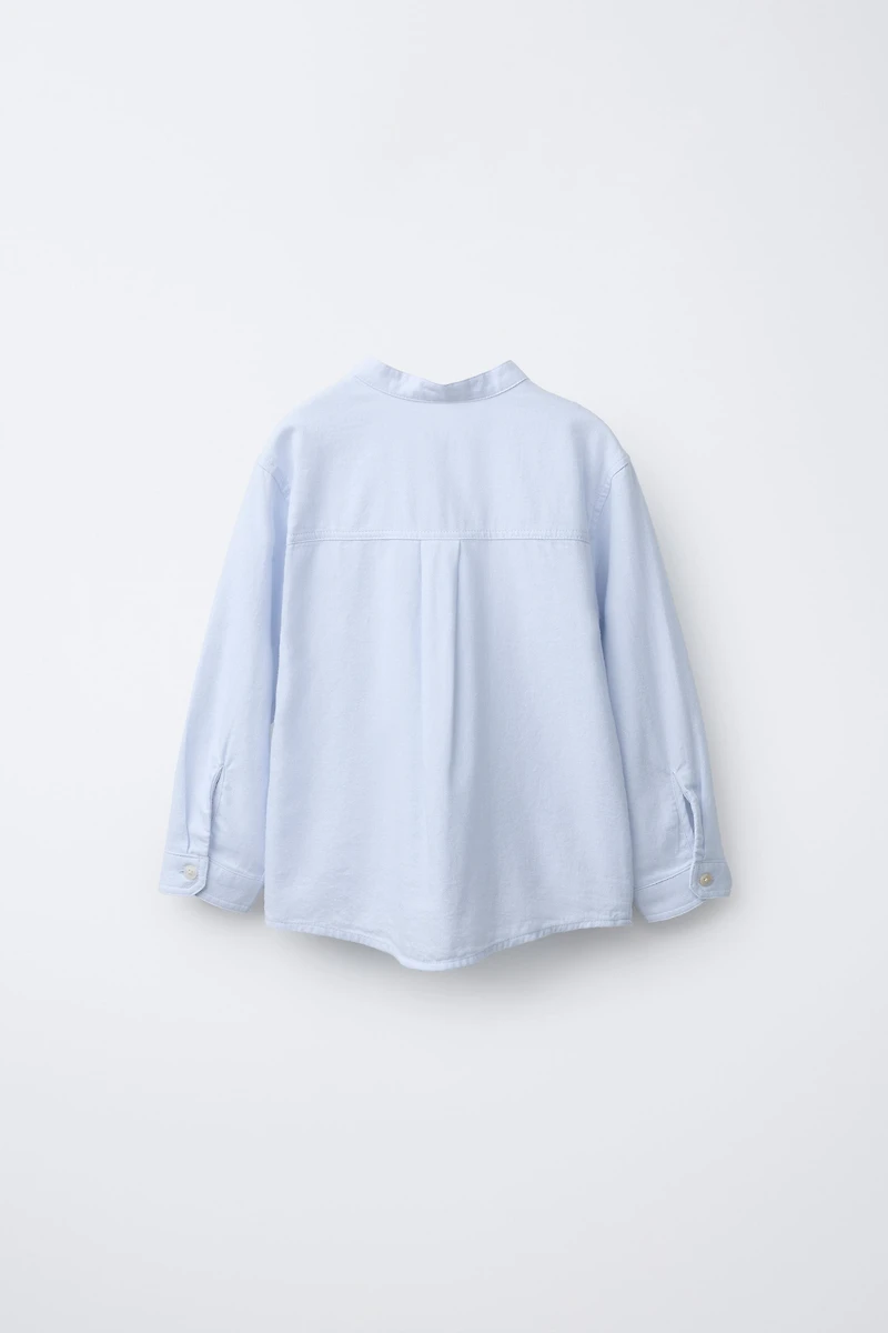 SOFT TOUCH MANDARIN COLLAR SHIRT