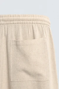 RELAXED FIT VISCOSE-LINEN PANTS