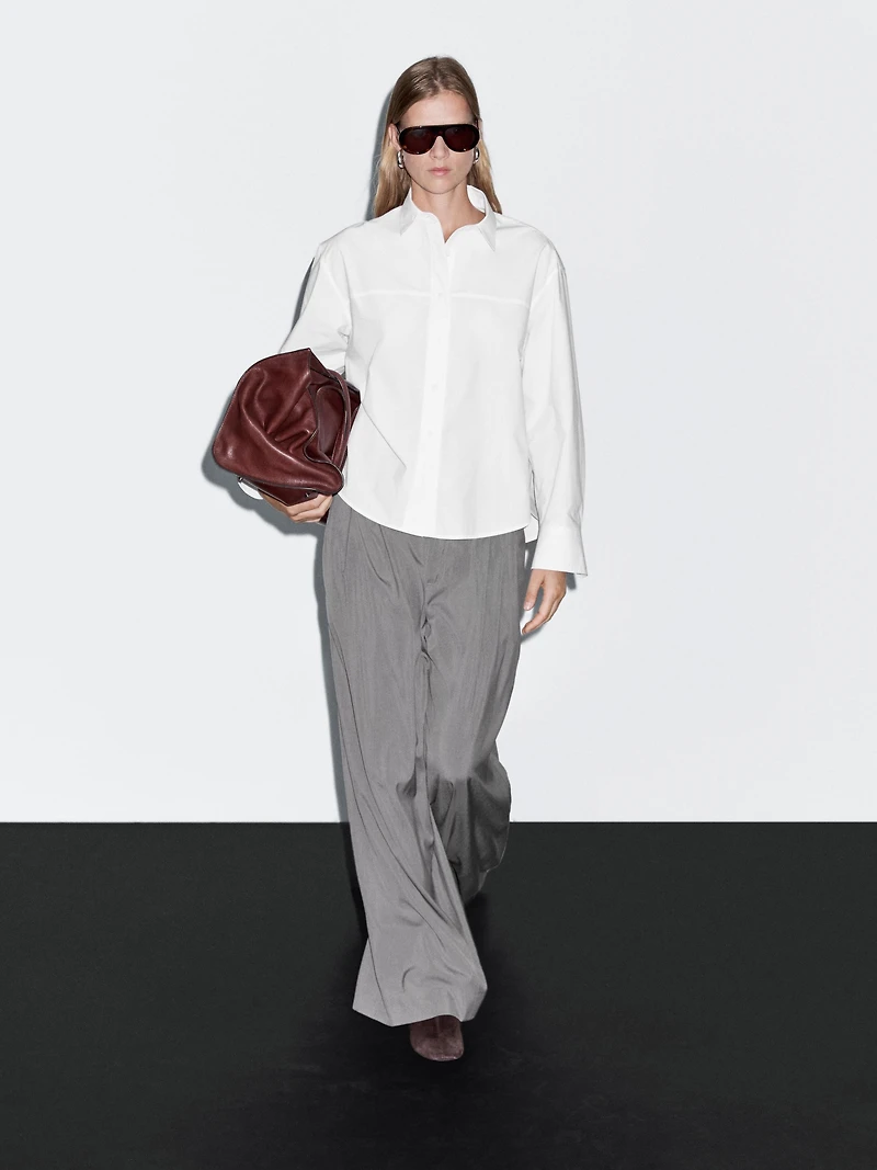 Chemisier 100 % coton couture apparente