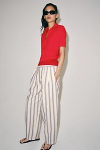 PANTALON BALLOON À RAYURES ZW COLLECTION