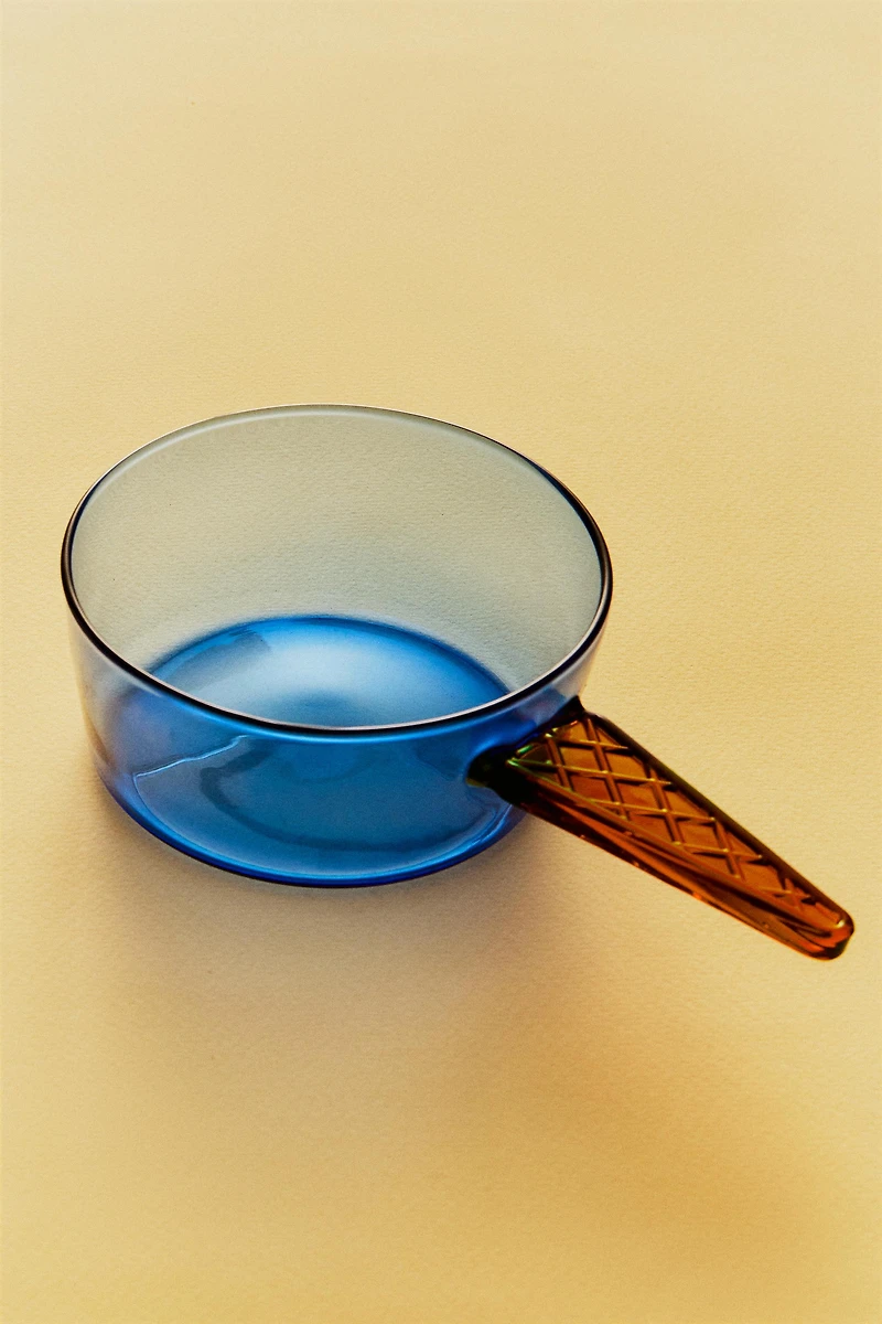 BOROSILICATE GLASS ICE CREAM BOWL WITH HANDLE