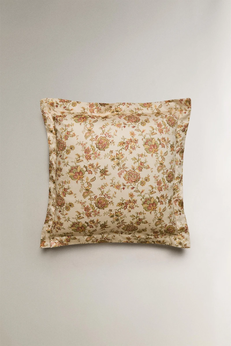 FLORAL SATEEN PILLOWCASE