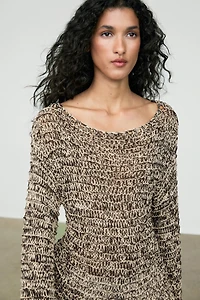 Marled knit sweater