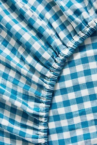 KIDS' CHIFFON CHECKED FITTED SHEET