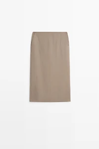 Flowing straight midi skirt - STUDIO