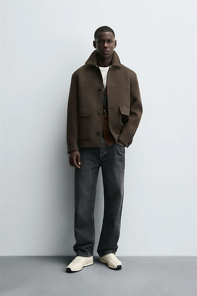 REGULAR FIT POCKET OVERCOAT