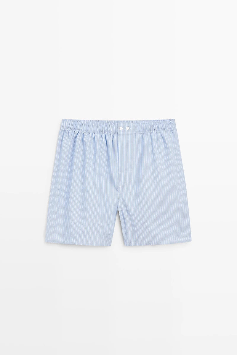 100% cotton striped boxers
