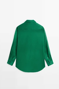 100% ramie flowing long shirt