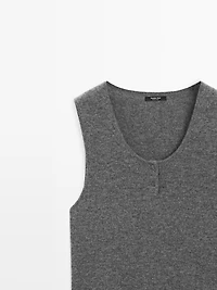 Knit top with button details