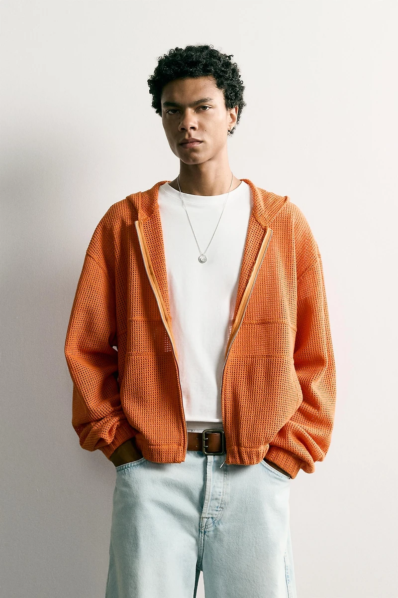 RELAXED FIT MESH OVERSHIRT