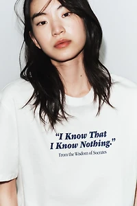 T-SHIRT INSCRIPTION MANCHES COURTES
