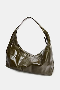 LEATHER OVAL BAG
