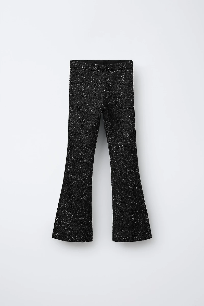 SEQUIN FLARE PANTS
