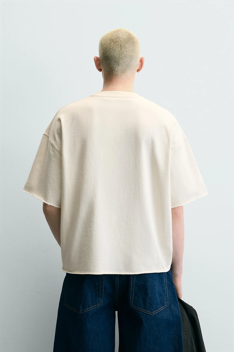 NUMBER PRINT BOXY FIT SWEATSHIRT