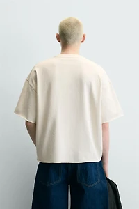 NUMBER PRINT BOXY FIT SWEATSHIRT