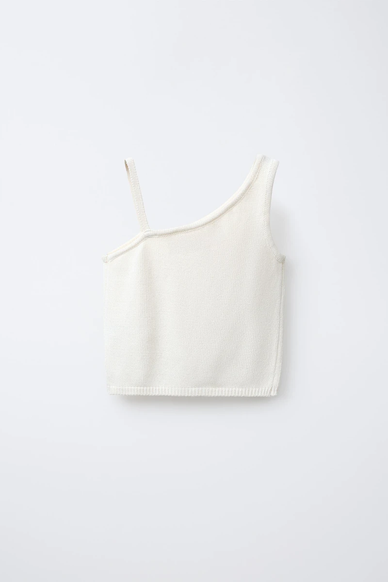 ASYMMETRIC BEADED KNIT TOP