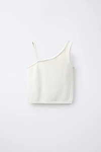 ASYMMETRIC BEADED KNIT TOP