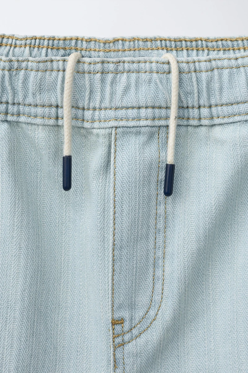 JACQUARD BALLOON JEANS